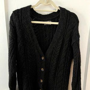 Black Button Cardigan